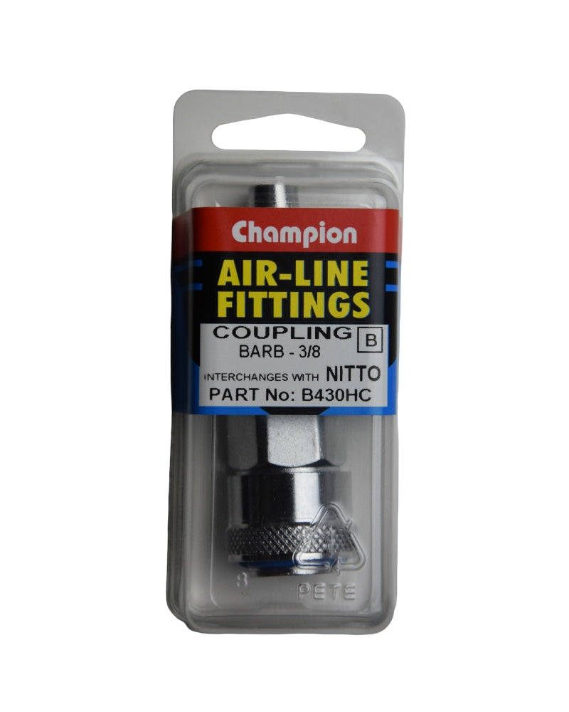 Champion Air Coupler 3/8 Hose Barb Nitto Style