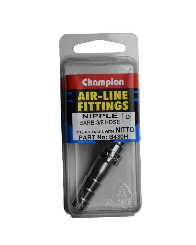 Champion Air Hose Nipple 3/8 Barb Nitto Style