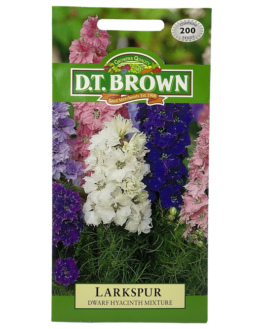 D.T Brown - Larkspur - 200 seed pack