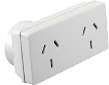 Double Adaptor 10A White