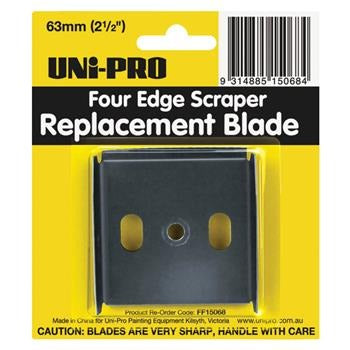 Uni-pro Four Edge Scraper Replacemeni Blade 63mm