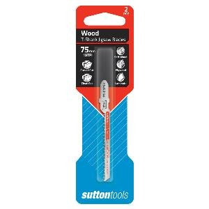 Sutton T-Shank Wood Jigsaw Blade 75mm 19 TPI 2 Pack