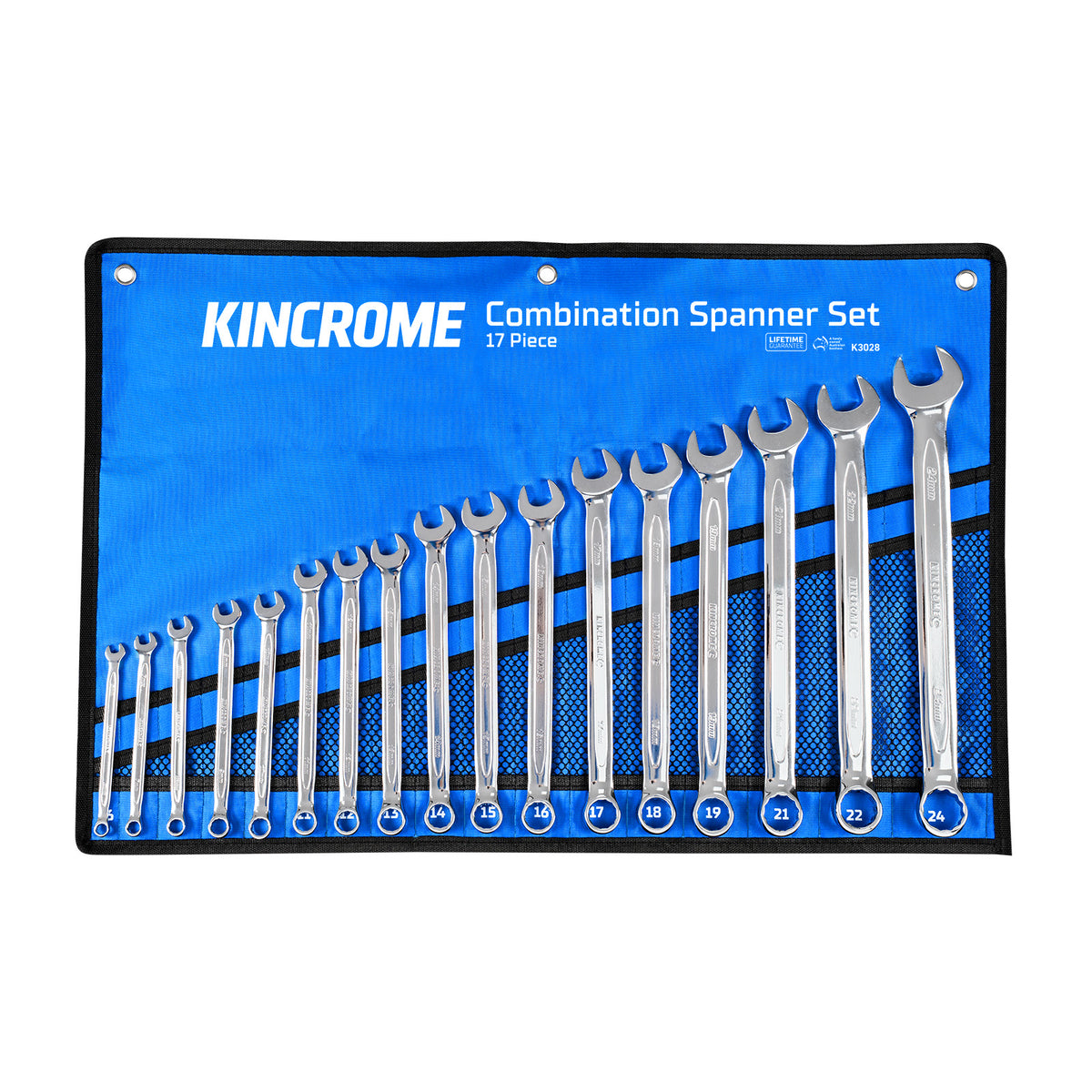 Kincrome Combination Spanner Set 17 Piece - Metric