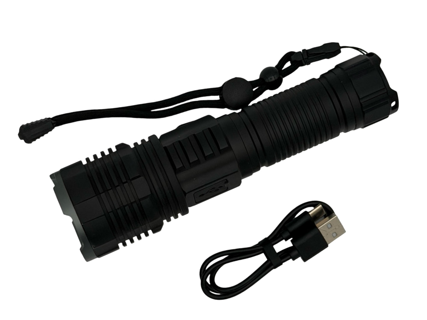 Hard Unit Torch Aluminium Medium USB Rechargeable