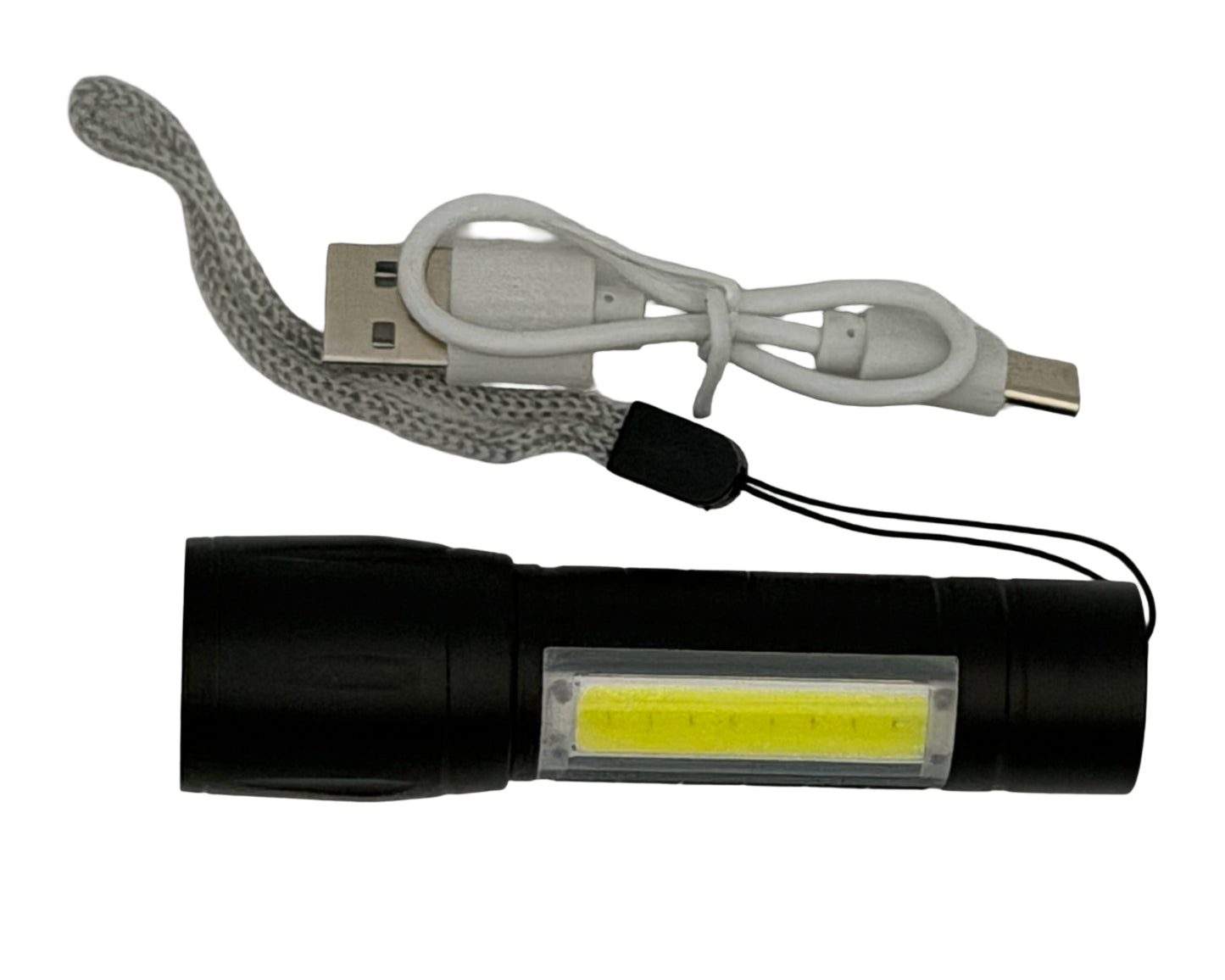 Hard Unit Torch Aluminium Small USB Rechargeable