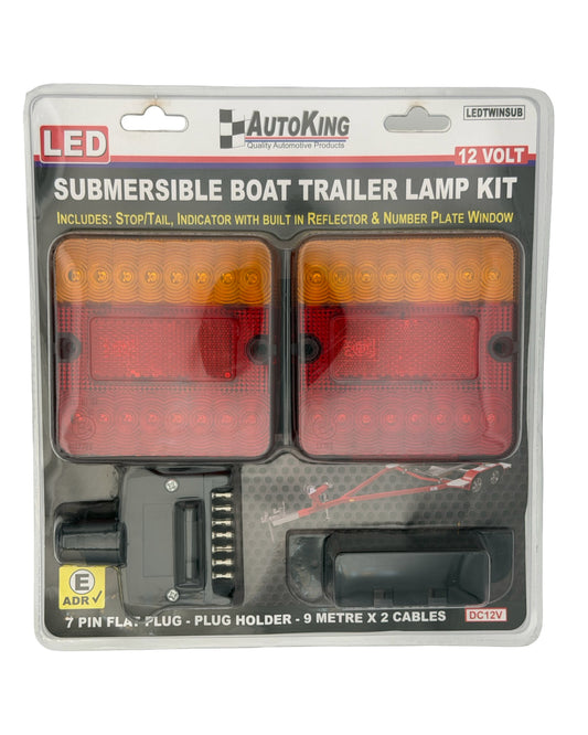 AutoKing Twin Trailer Light Kit Submersible - 12V LED Waterproof