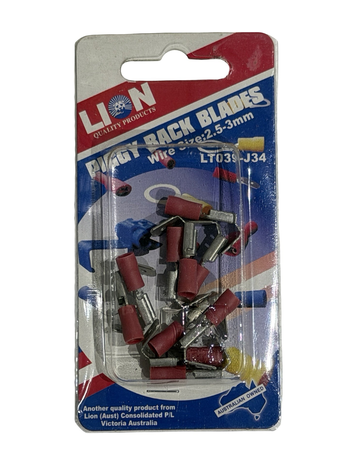 Lion Piggy Back Blade Connectors Red (10 Pack)