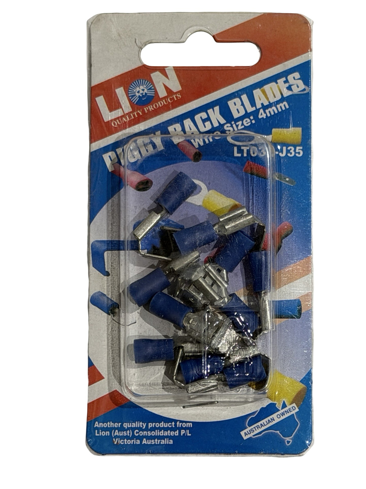 Lion Piggy Back Blade Terminals Blue (10 Pack)