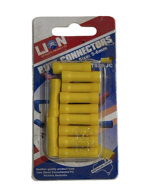 Lion Butt Connectors Yellow (11 Pack)