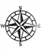 Plasma Cut Compass Wall Art 580 x 580mm