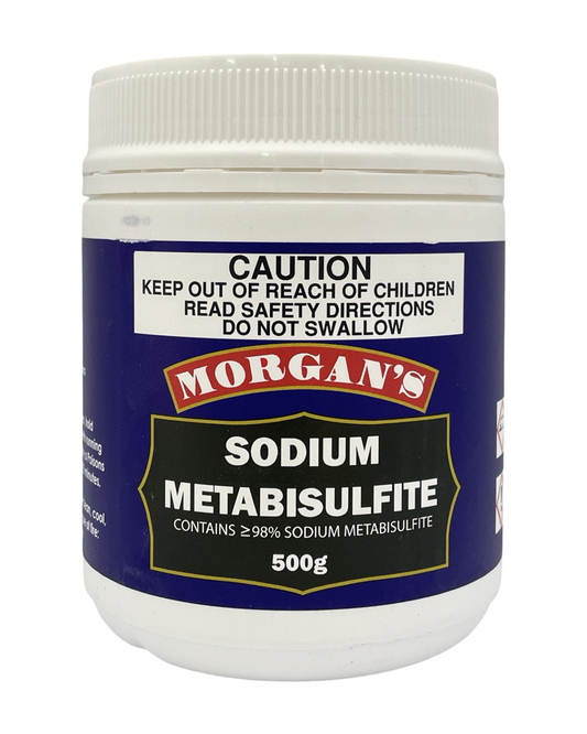 Morgan’s Sodium Metabisulphite 500g