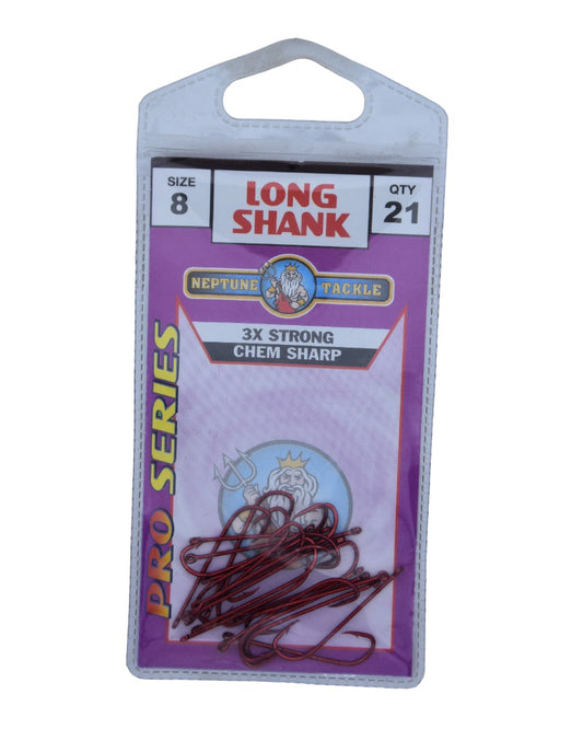 Neptune Tackle Long Shank Hook SZ 8 QTY 21