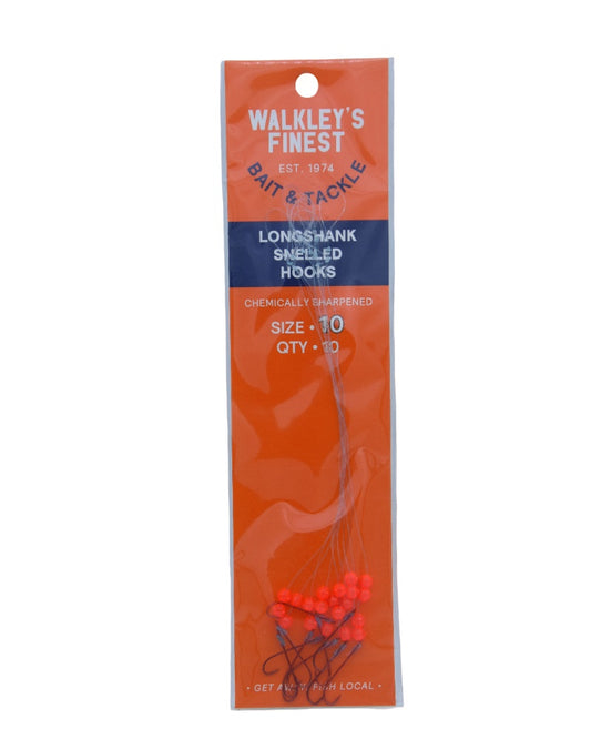 Walkley's Finest Longshank Snelled Hooks Size 10