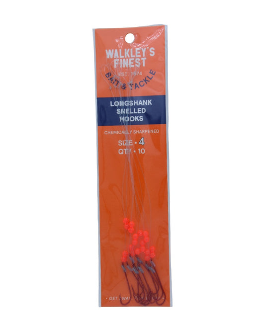 Walkley's Finest Longshank Snelled Hooks Size 4