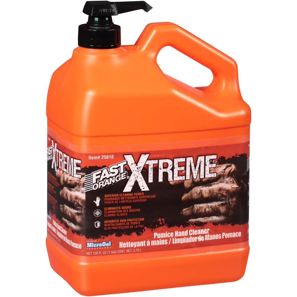 PERMATEX 25618FAST ORANGE - XTRHAND CLEANER P/P 3.78L
