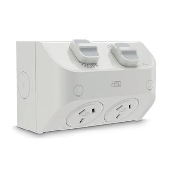 HPM Aqua Life Double Powerpoint 10A IP53 Surface Mount