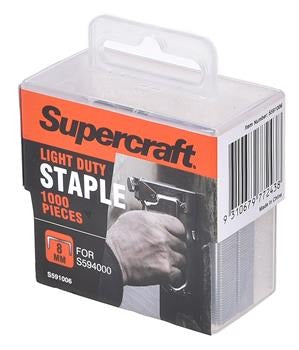 Supercraft Light Duty Staples 8mm 1000pc