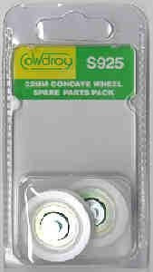 WHEEL NYLON CONCAVE 32X6MM AXLE PK2