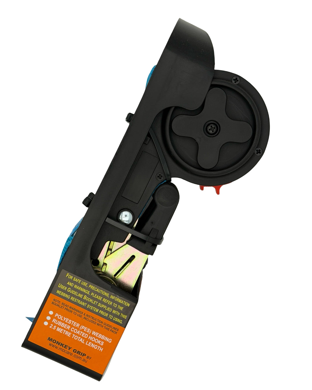 Monkey Grip Ratchet Tie Down Straps 25mm x 2.5m - Set of 2