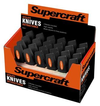Trim Knife with 2 Spare Blades, Black