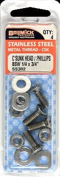 CSK M/THREAD 302 S/S 1/4X 3/4