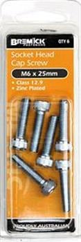 SKT HD CPSCRW ZNC M6 X 25 PK6