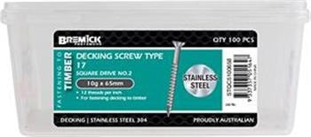 BREMICK SCREW DECK T17 B8 SI 12G X 40 BX100
