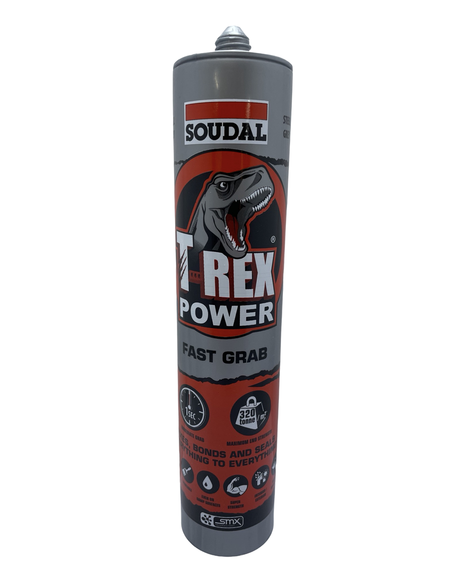 Fast Grab Soudal T-Rex Power Fast Grab 290ml Steel Grey | H – Strathalbyn H Hardware