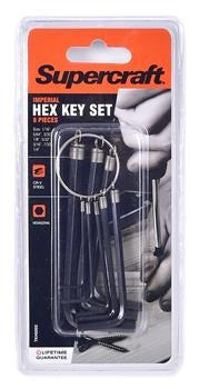Supercraft 8-Piece Imperial (AF) Allen Key Set