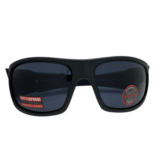 Ugly Fish Chisel Wrap Safety Sunglasses RS6002 - Matt Black Frame/Smoke Lens