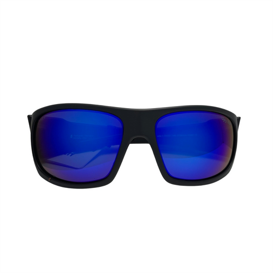 Ugly Fish Tradie Safety Sunglasses RS5001 - Matt Black Frame/Blue Revo Lens