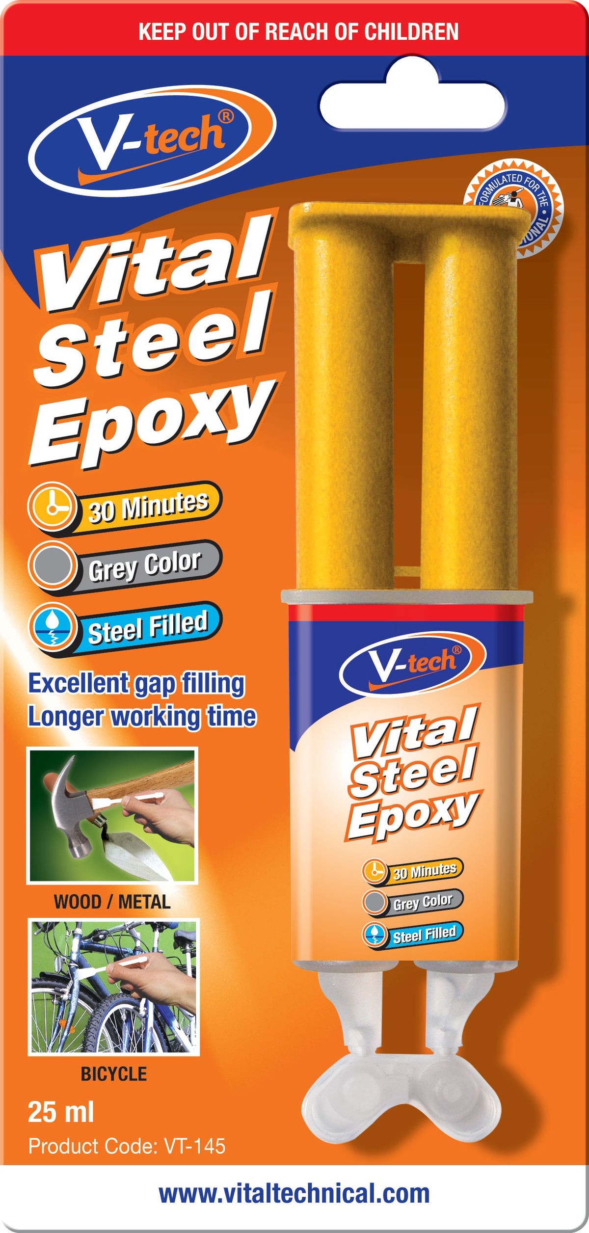 V-TECH VITAL STEEL EPOXY 25ML