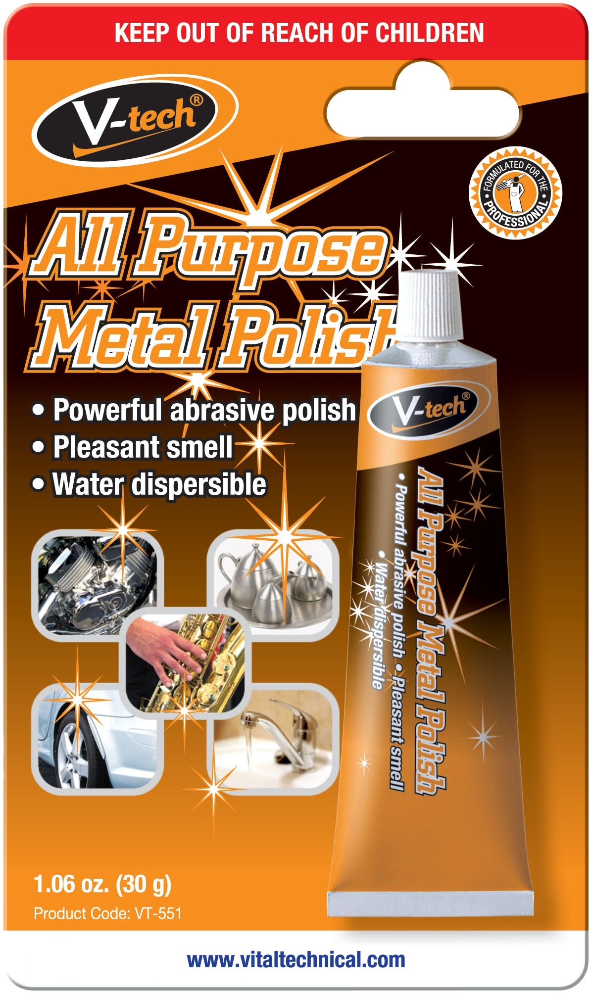 V-TECH VITALSOL METAL POLISH 30GM CARDED