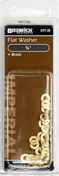 FLAT WASHER BRASS 1/8 PK35