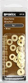 MACHINE WASHER BRASS 3/16 PK25