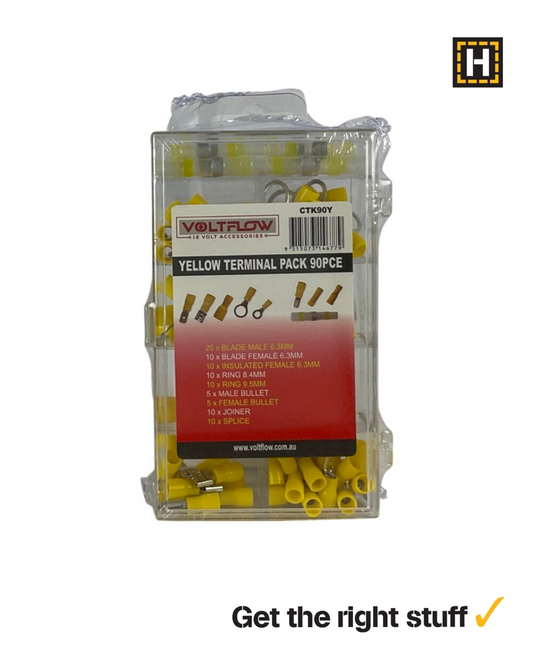 Voltflow Terminal Pack, Yellow, 90 Piece