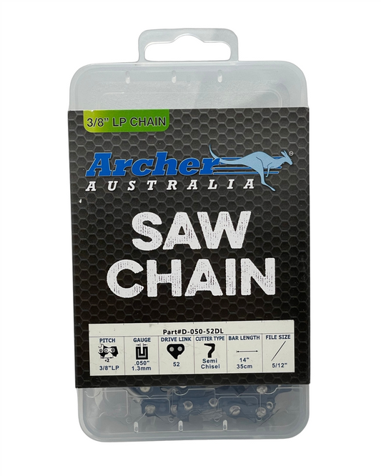 Archer Semi Chisel Chainsaw Chain 3/8" LP .050 52DL