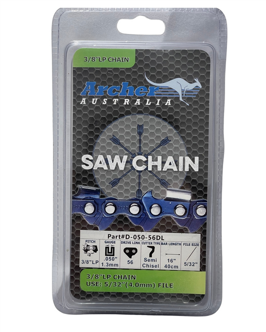 Archer Semi Chisel Chainsaw Chain 3/8" LP .050 56DL