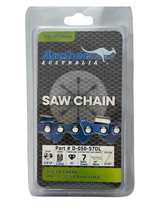 Archer Semi Chisel Chainsaw Chain 3/8" LP .050 57DL