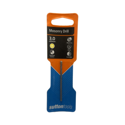 Sutton Drill D600 3.0mm X 60mm Masonry Straight Shank Standard Fixing