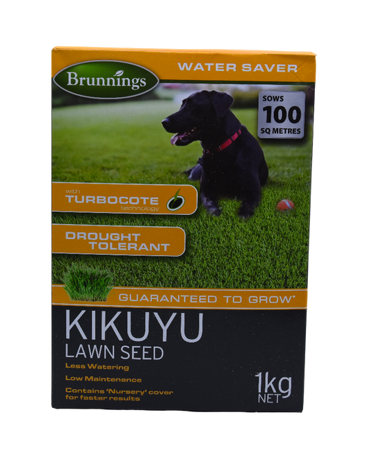 Brunnings Kikuyu Lawn Seed 1KG