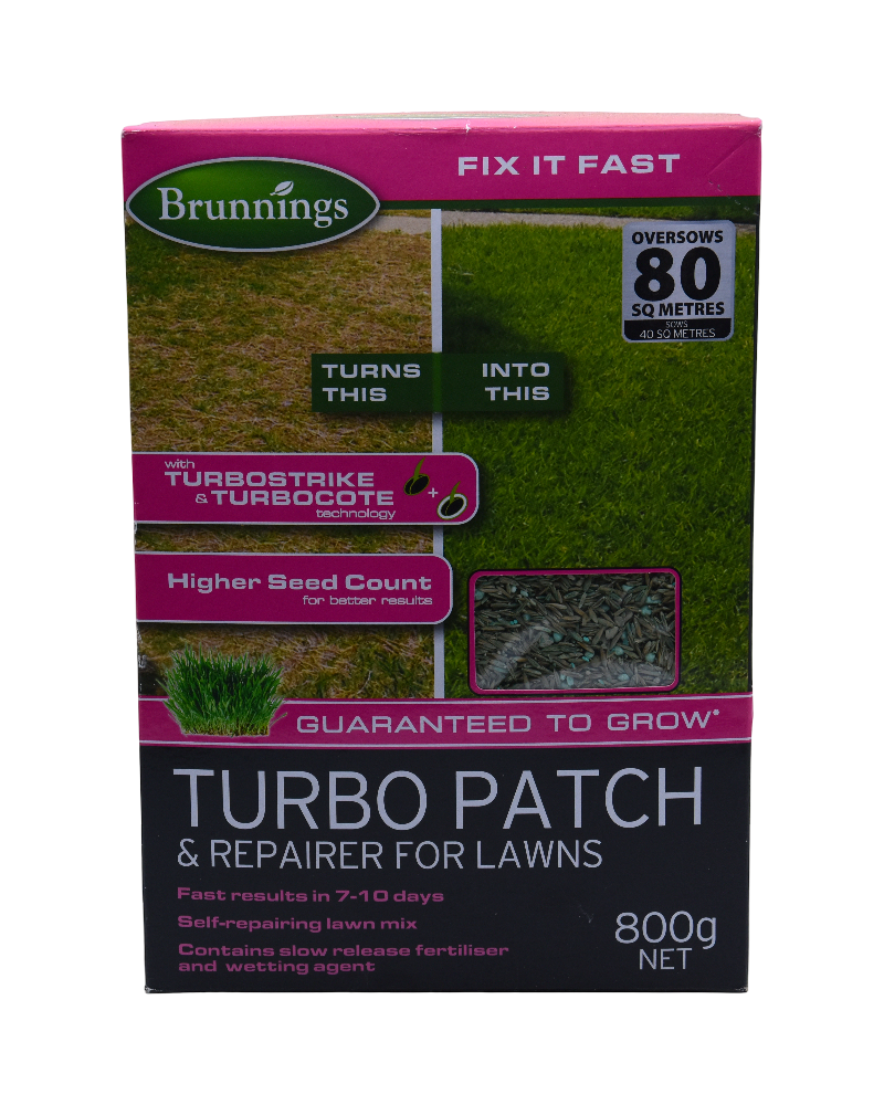 Brunnings Turbo Patch Repairer For Lawns 800g