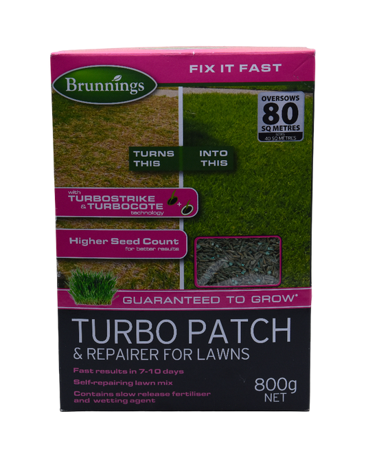 Brunnings Turbo Patch Repairer For Lawns 800g