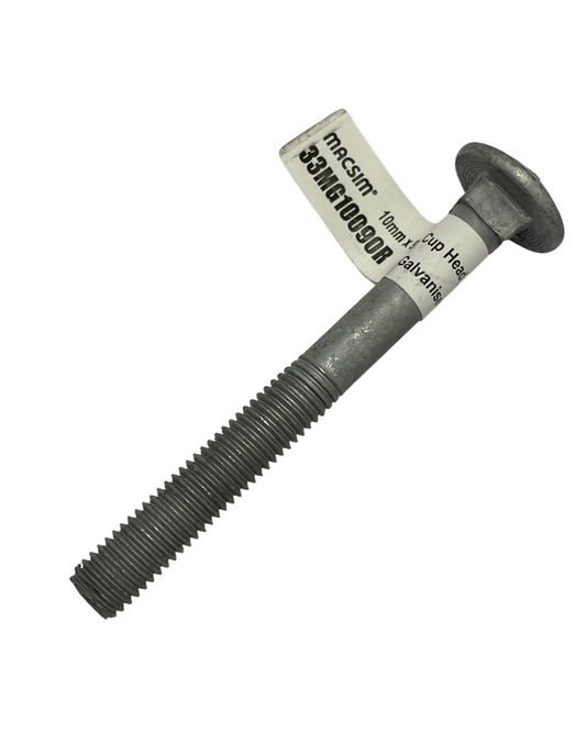 Macsim 10mm x 90 mm Cup Head BOLT & NUT Galvanised