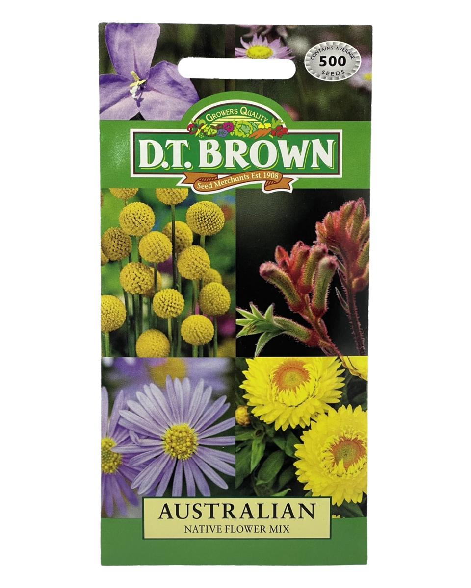 D.T Brown - Australian Native Flower Mix - 500 seed pack view 2