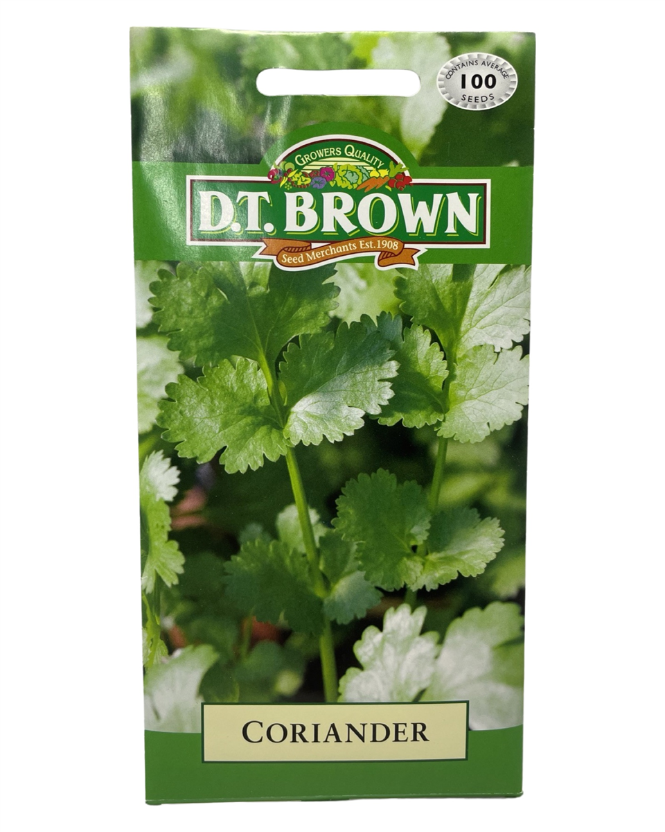 D.T Brown - Coriander -100 Seed Pack view 2