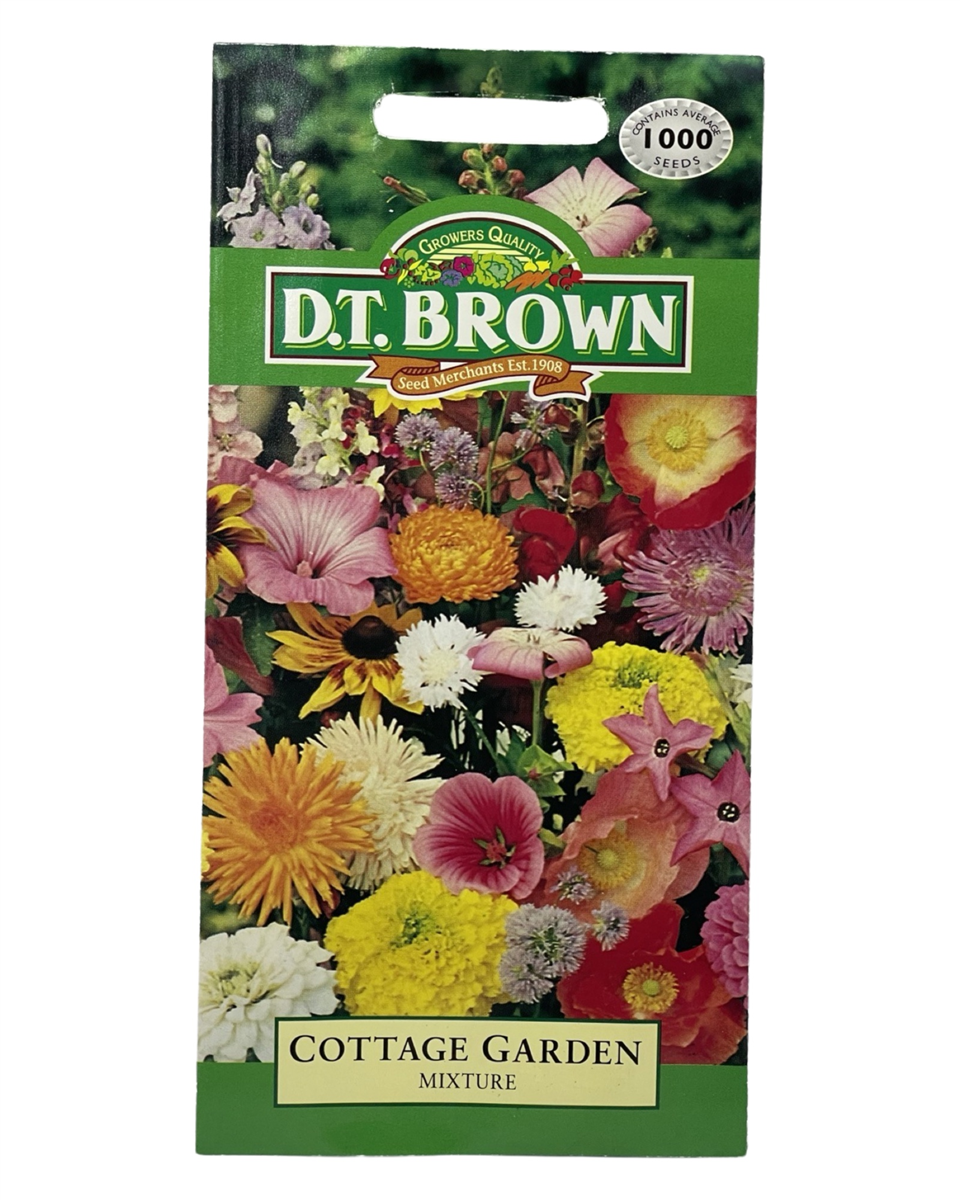 D.T Brown - Cottage Garden Mixture - 1000 seed pack view 2