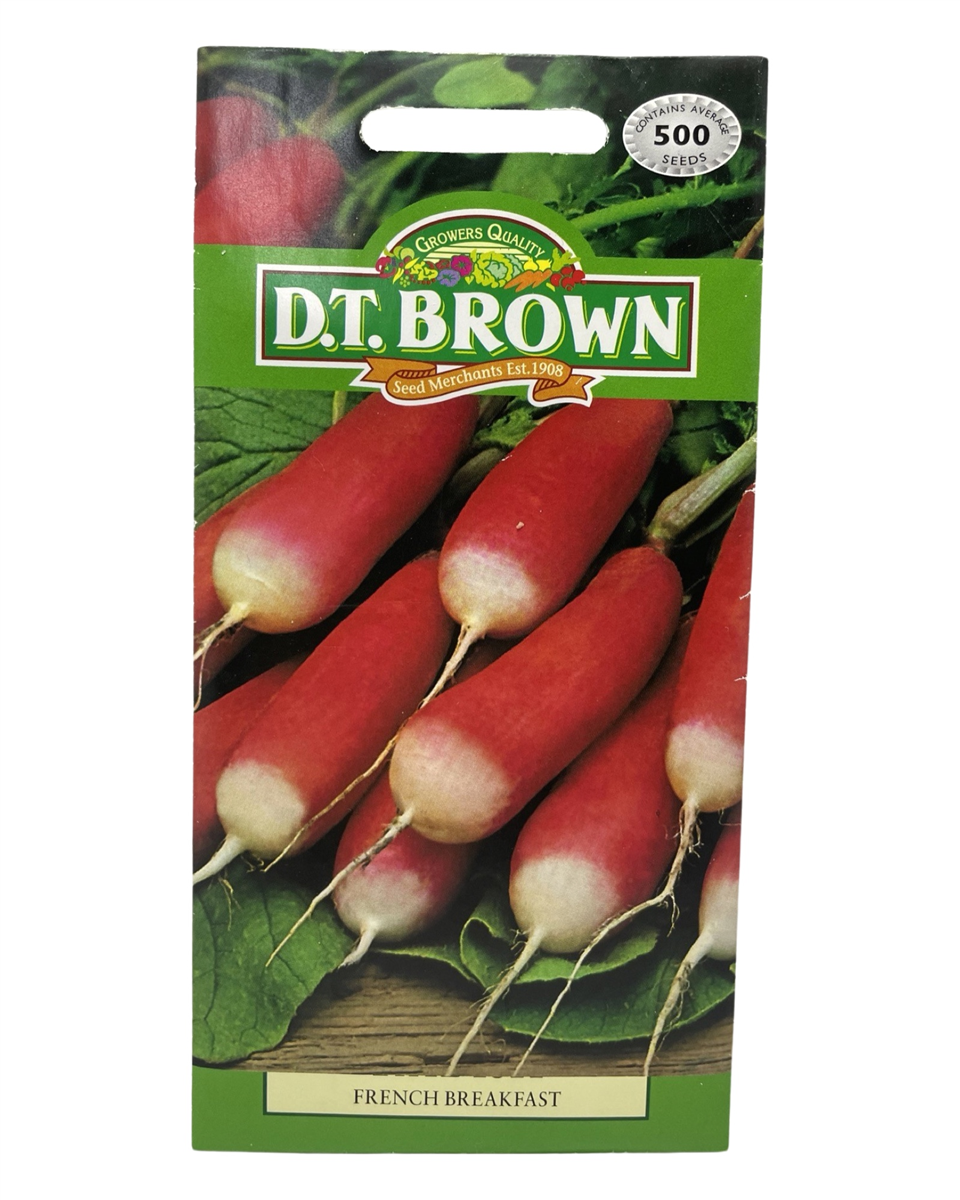 D.T Brown - Radish French Breakfast - 500 Seed Pack view 2