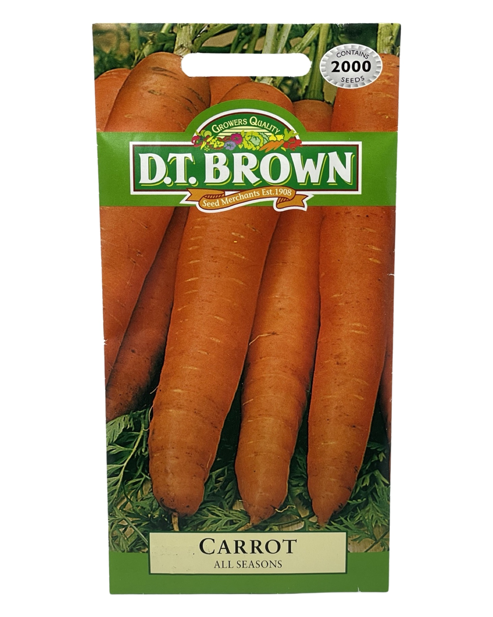 D.T. Brown Seeds - Carrot All Season - 2000 Seed Pack view 2