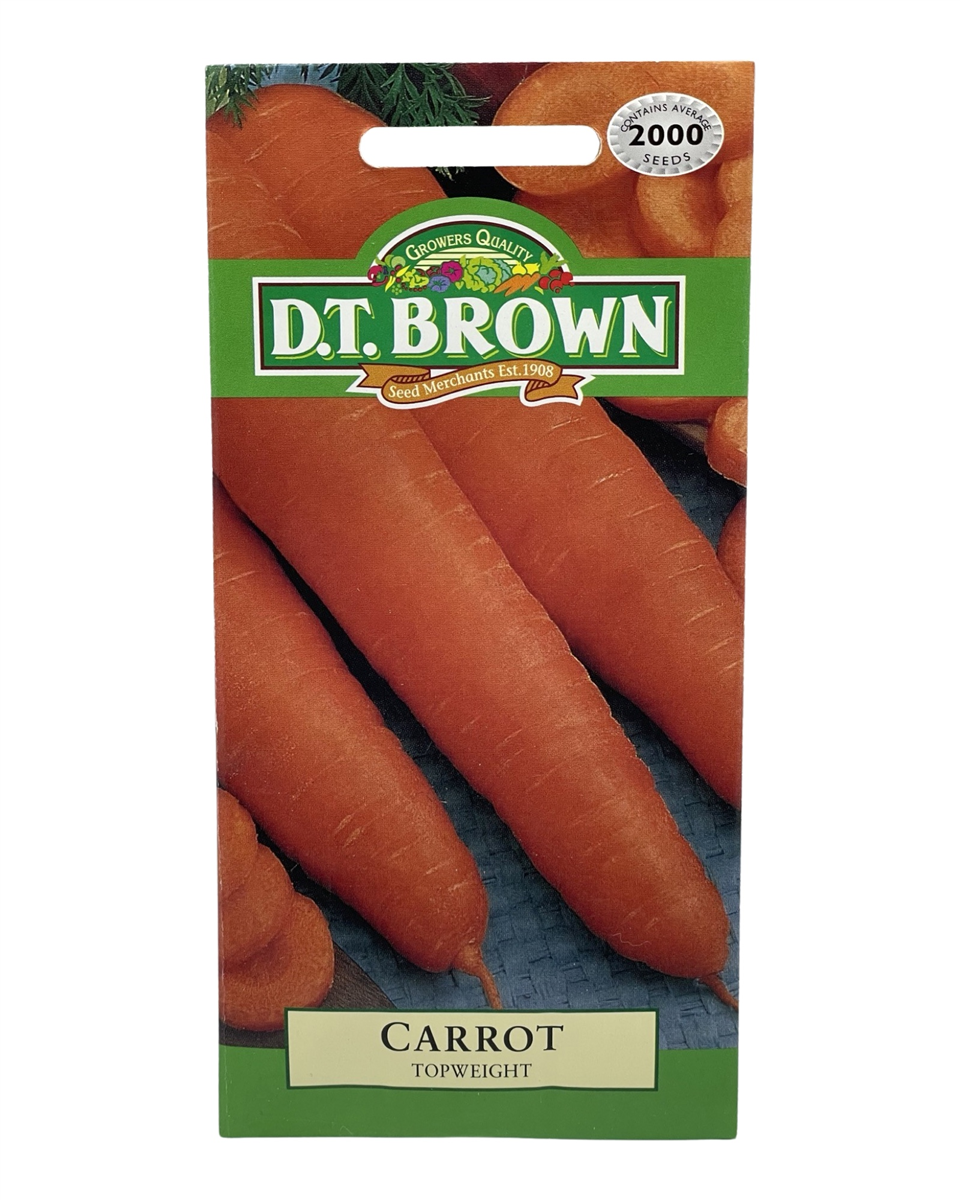 D.T. Brown Seeds - Carrot Topweight - 2000 Seed Pack view 2
